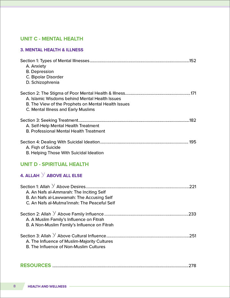 Health and Wellness (From an Islamic Perspective) Level 4