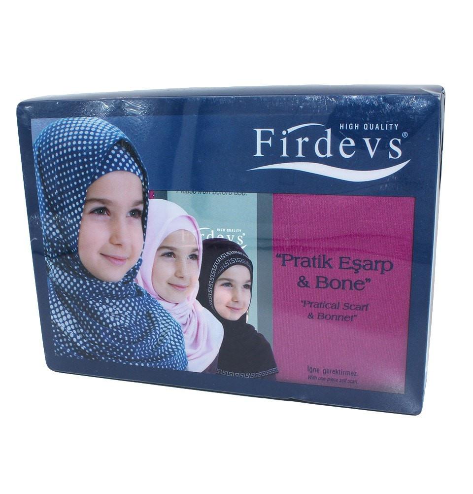 Firdevs Girl's Practical Hijab Scarf Bonnet - Fuchsia - east-west-souk