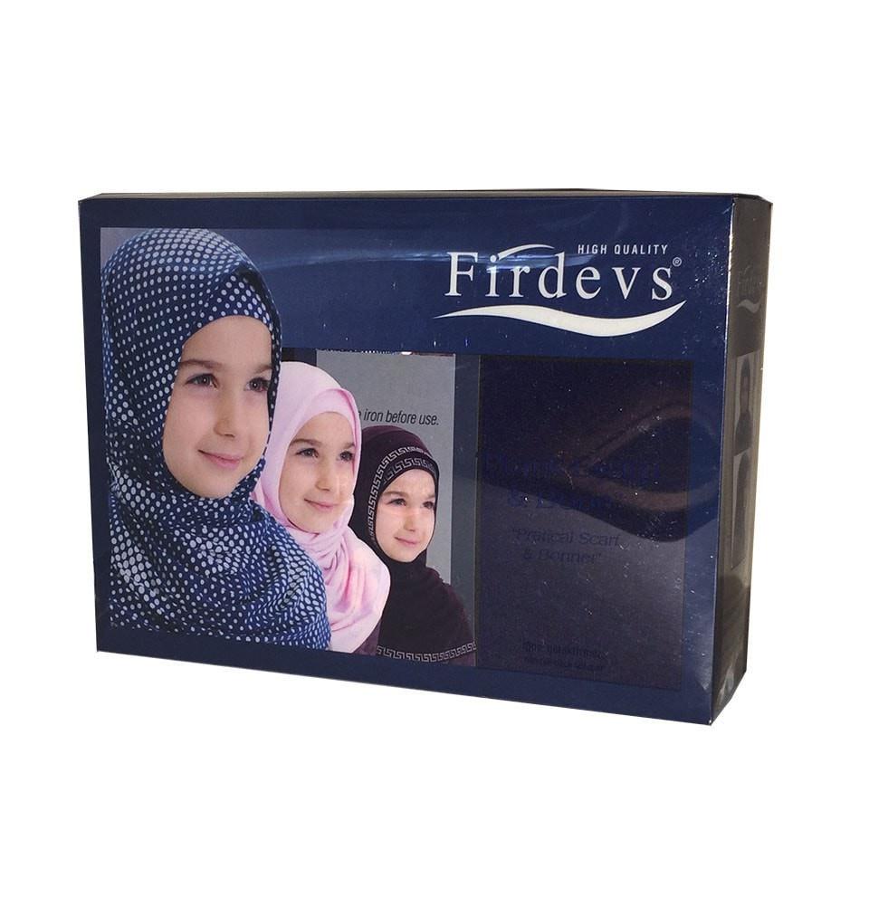 Firdevs Girl's Practical Hijab Scarf Bonnet - Navy Blue - east-west-souk
