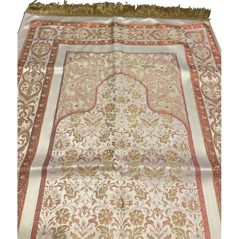 Fancy Luxury Thin Velvet Islamic Prayer Rug - 4 Different Colors