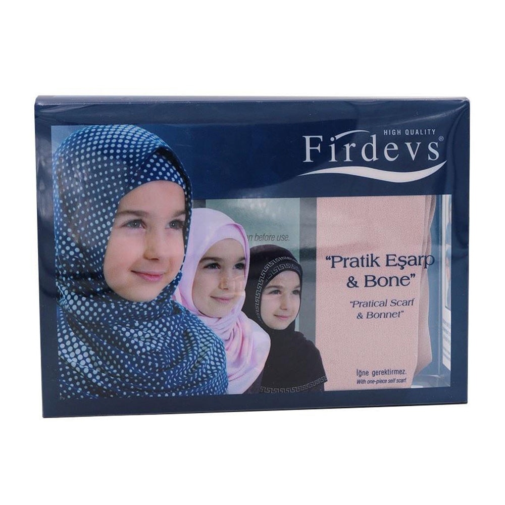 Firdevs Girl's Practical Hijab Scarf Bonnet - Blush Pink
