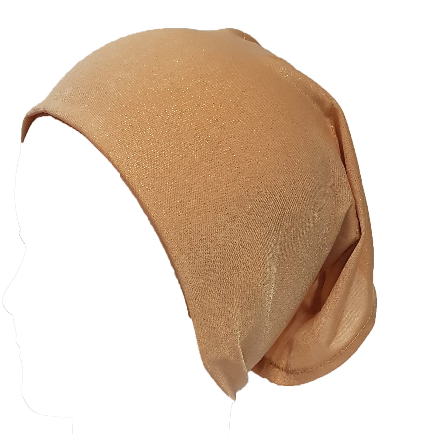Women's Tube Under Scarf With Glitter - Plain Color