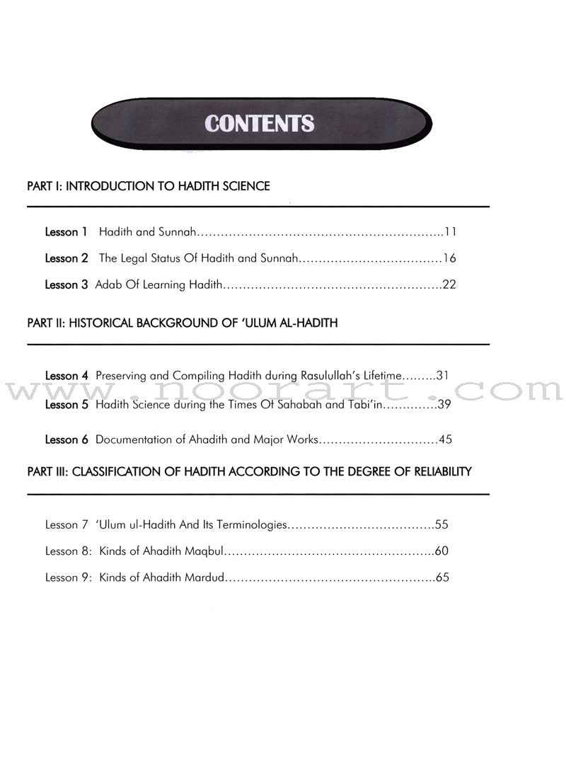 An Introduction to Ulum al Hadith.
