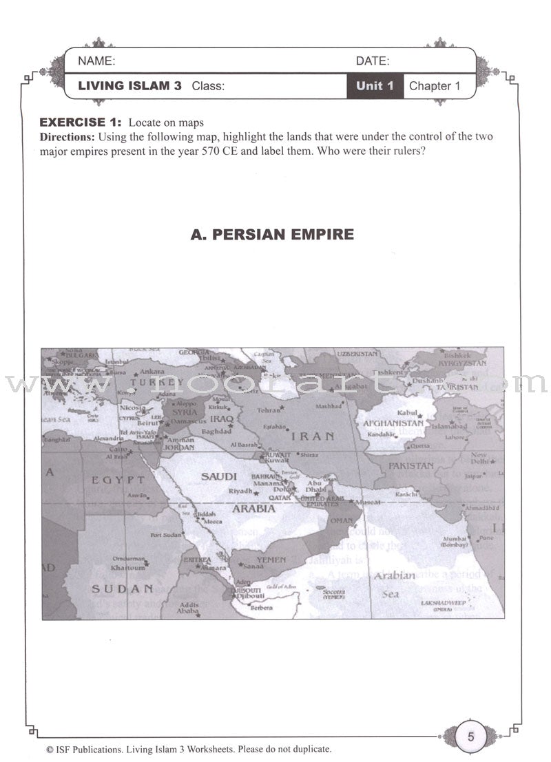 Living Islam Worksheets - Prophet of Mercy: Part 3 (10th Grade)