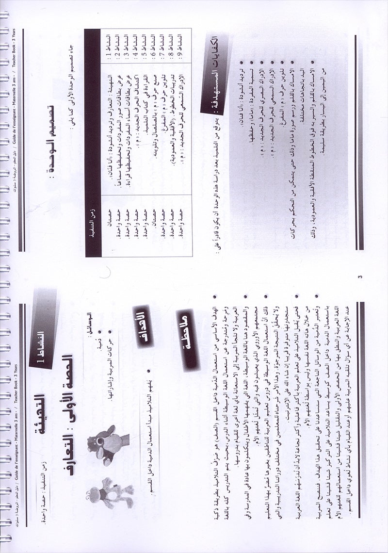 Arabic in Kindergarten Teacher book: Level Pre-K 1 (From 3 Years) العربية في الروضة كتاب المعلم