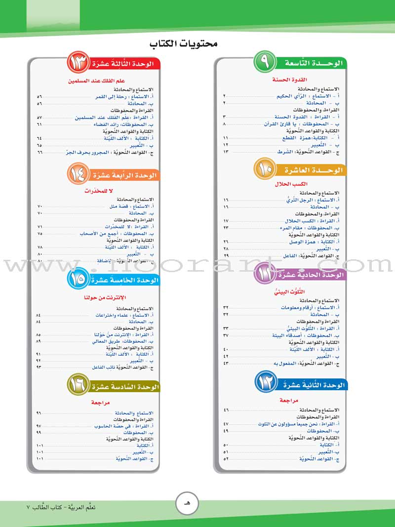 ICO Learn Arabic Textbook: Level 7, Part 2 (With CD) تعلم العربية