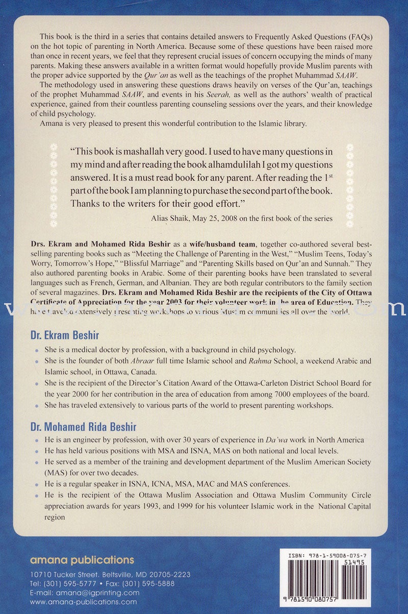 Answers to Frequently Asked Questions on Parenting: Part 3