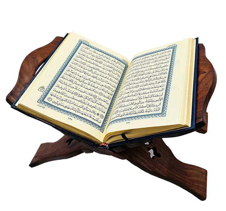 Holy Quran (Colors May Vary) ( 5.5 * 7.8) with Quran Holder (15" x 8")