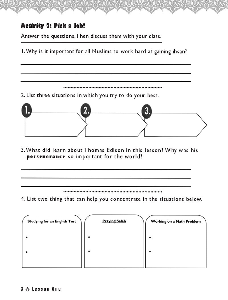 Iqra' Wise (Weekend Islamic School Excellence) Workbook: Grade Five
