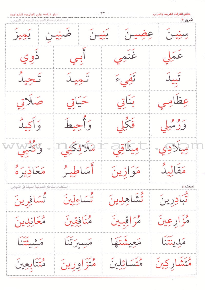 Teacher of Arabic Reading and Quran-Quranic Enlightenments on the Baghdadi Method معلم القراءة العربية والقرآن- أنوار قرآنية على القاعدة البغدادية