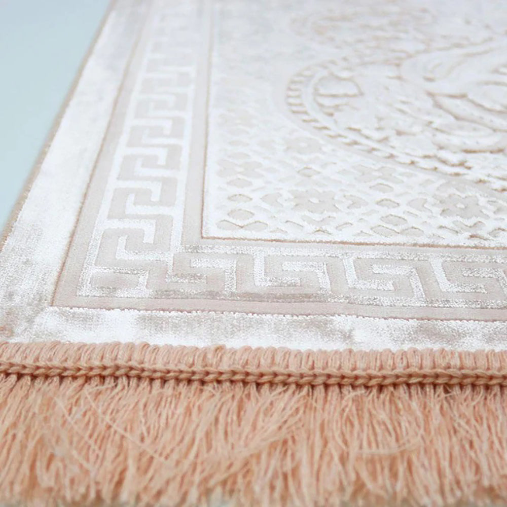 Luxury Velvet Islamic Prayer Rug - 4 Different Colors