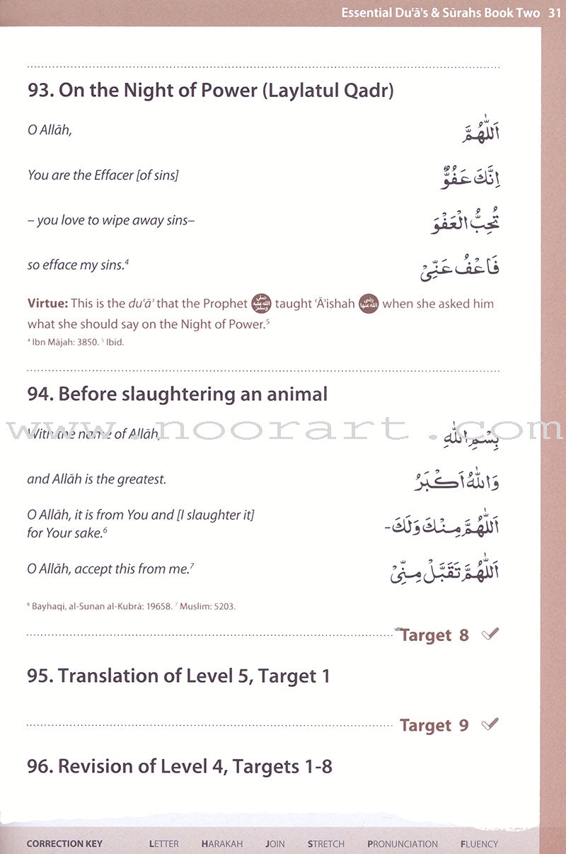 Essential Du'a's & Surahs: Book 2 (South Asian Script)