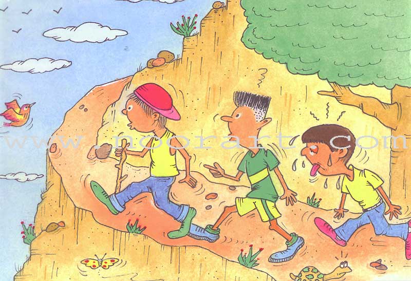 Grammar in Stories: Moon (Lunar) Letters - With My Grandfather on the Mountain عند جدي في الجبل