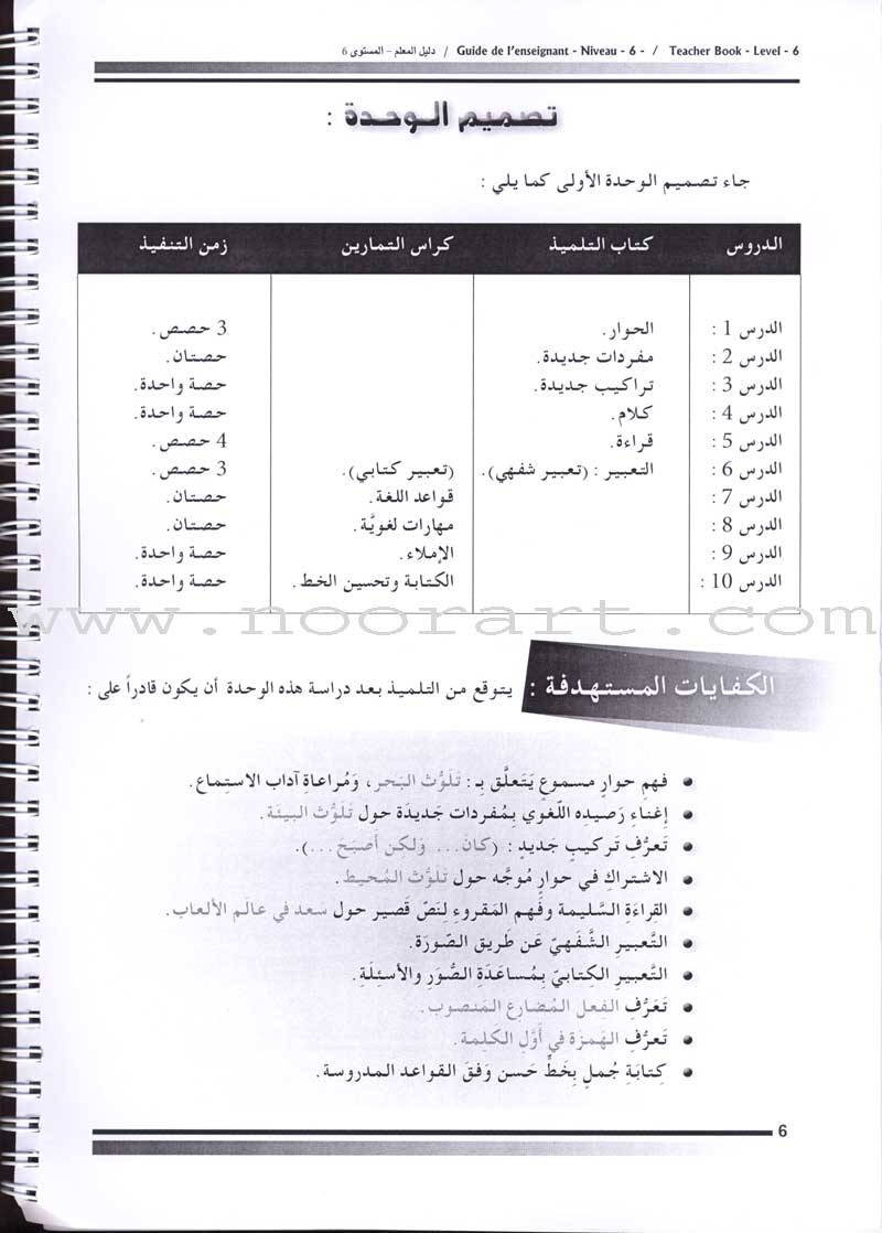 I Love The Arabic Language - Teacher Book : Level 6 أحب و أتعلم اللغة العربية - دليل المعلم