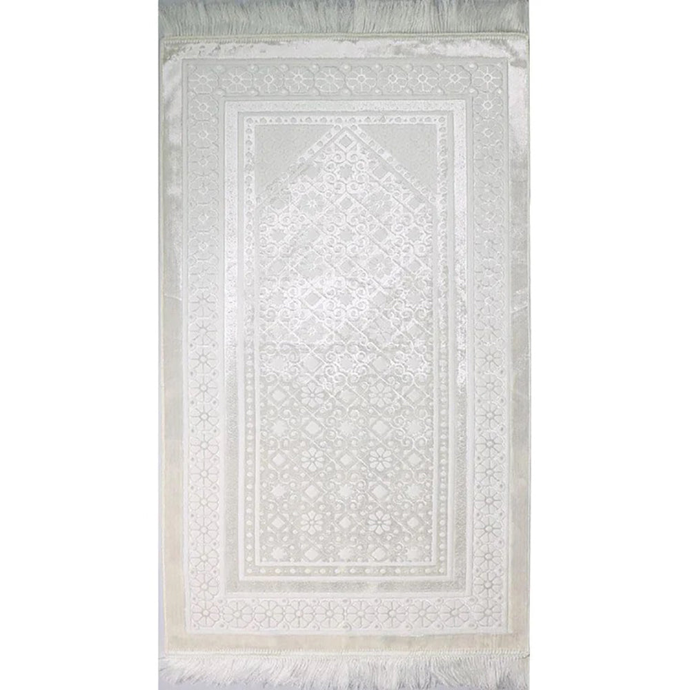 Luxury Velvet Islamic Prayer Rug - 4 Different Colors