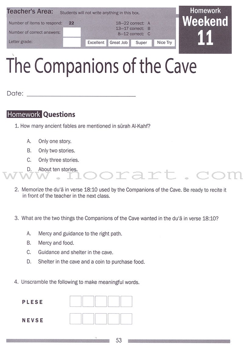 Weekend Learning Islamic Studies Workbook: Level 7 (((Revised and Enlarged Edition)