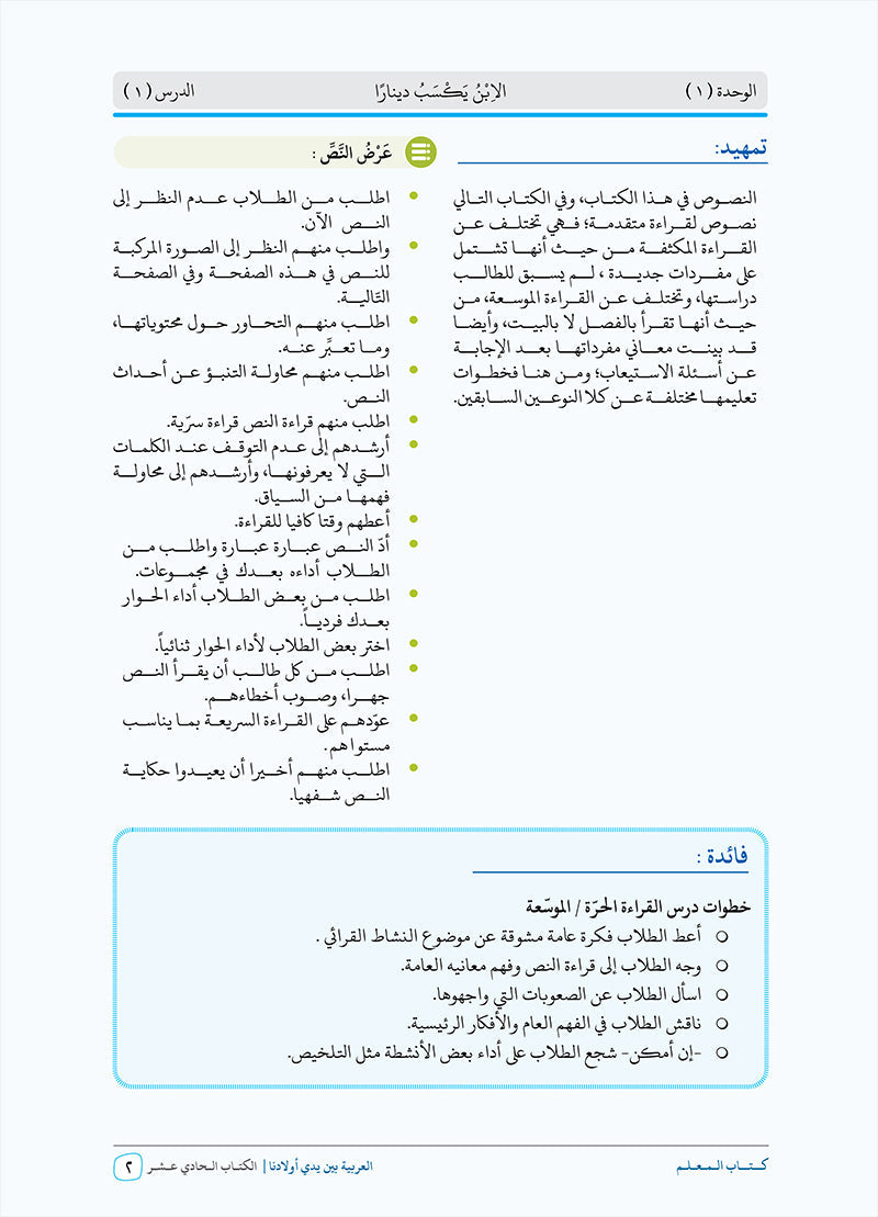 Arabic Between Our Children's Hands Teacher Book: Level 11 العربية بين يدي أولادنا