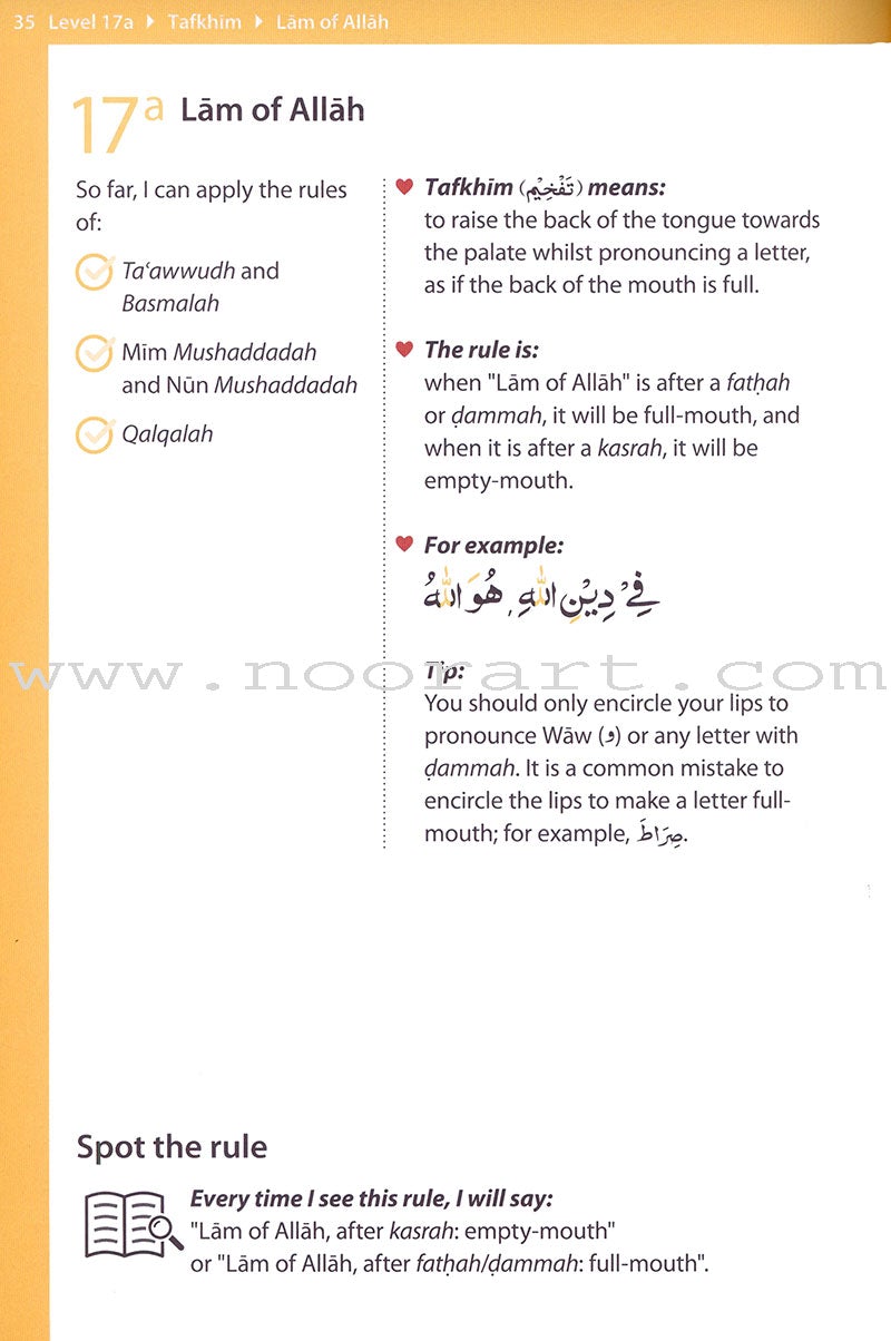 Rules of Tajwid (South Asian Script) - Learn to Read Series