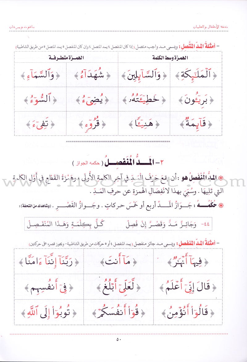 An Explanation of Tuhfah al-Atfal in the Rules of the Recitation of the Quran شرح تحفة الاطفال والغلمان في احكام ترتيل القران