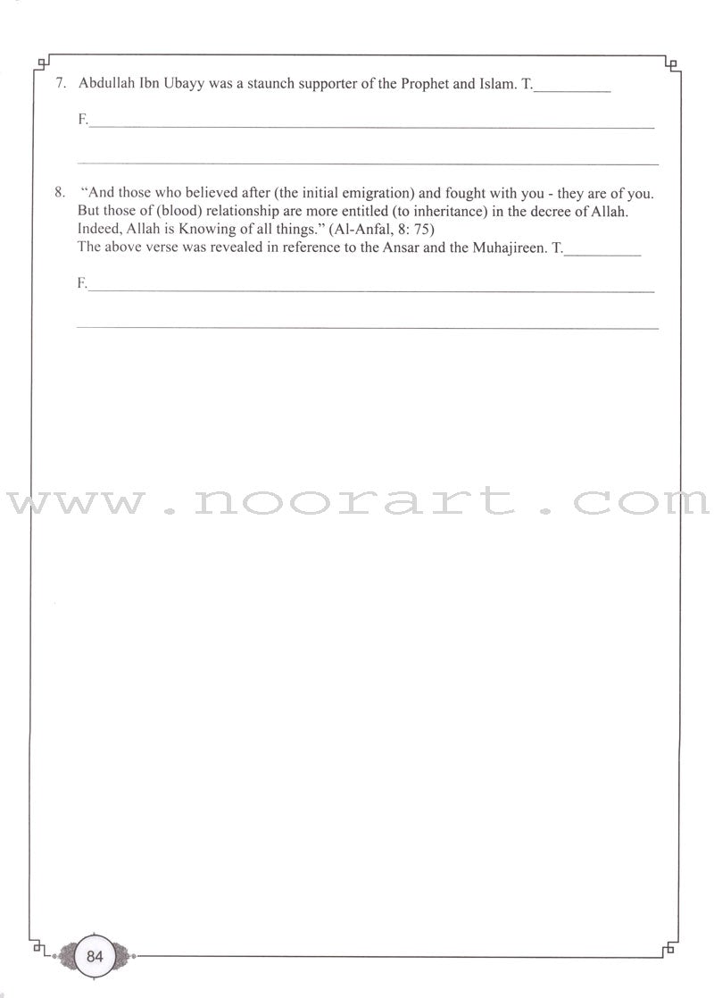 Living Islam Worksheets - Prophet of Mercy: Part 3 (10th Grade)