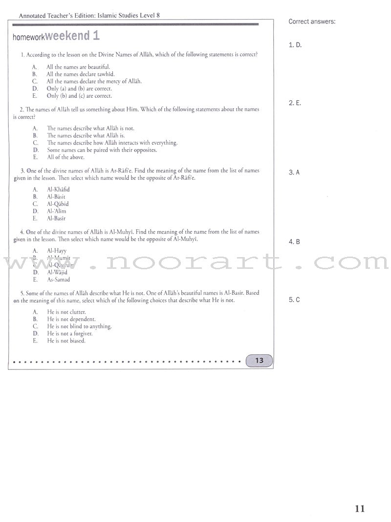 Islamic Studies Teacher's Manual: Level 8 (with Annotated CD-ROM)