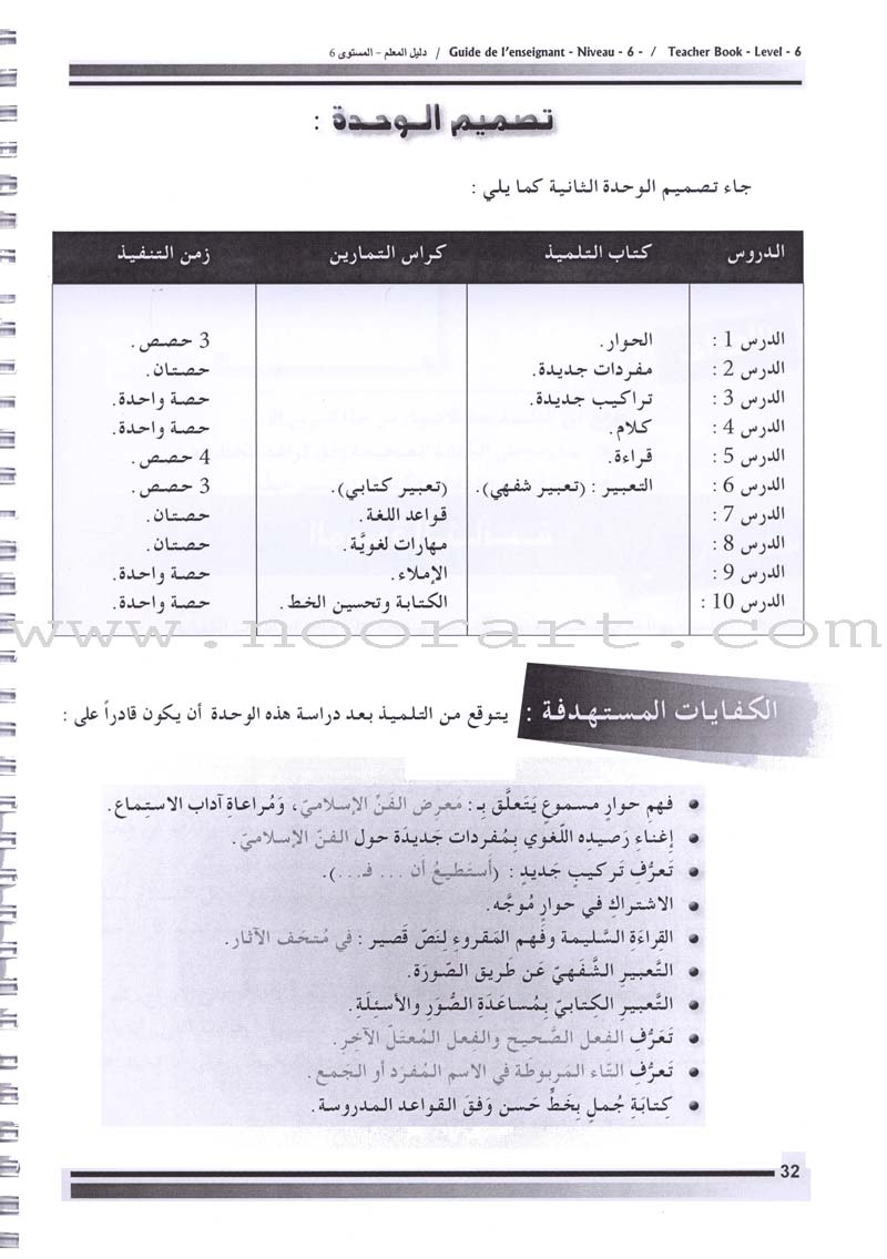 I Love The Arabic Language - Teacher Book : Level 6 أحب و أتعلم اللغة العربية - دليل المعلم