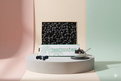 Al Madina Ajwa Dates 3KG (6.6 lbs) – perfect for juicing and baking. Fresh from Madina, Saudi Arabia