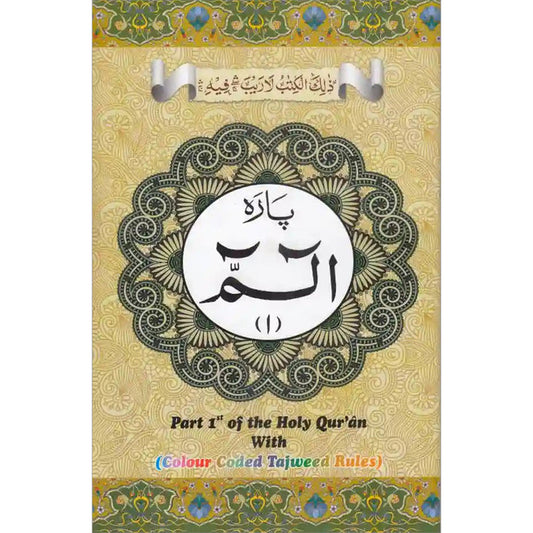 30 Parts of the Quran: Color Coded Tajweed Rules (Large Text, IndoPak Script 9 Lines Per Page with Bag)
