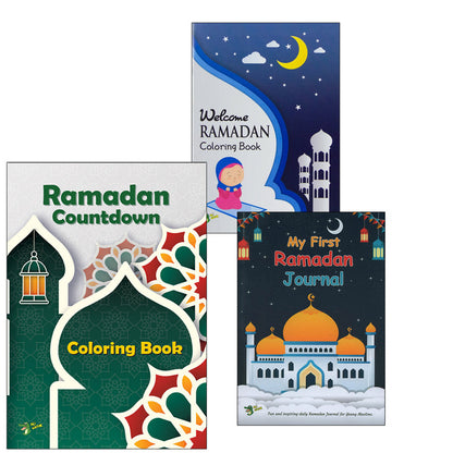 Ramadan Coloring & Activity Book (Set of 3 Books & Coloring Book)