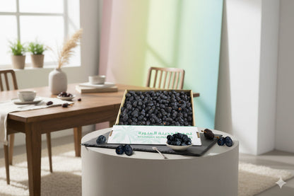 Al Madina Ajwa Dates 3KG (6.6 lbs) – perfect for juicing and baking. Fresh from Madina, Saudi Arabia