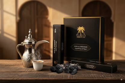 Ajwa Al Madina Dates – 12 Packs (7 Pieces Each) – Premium Quality from Madina Saudi Arabia