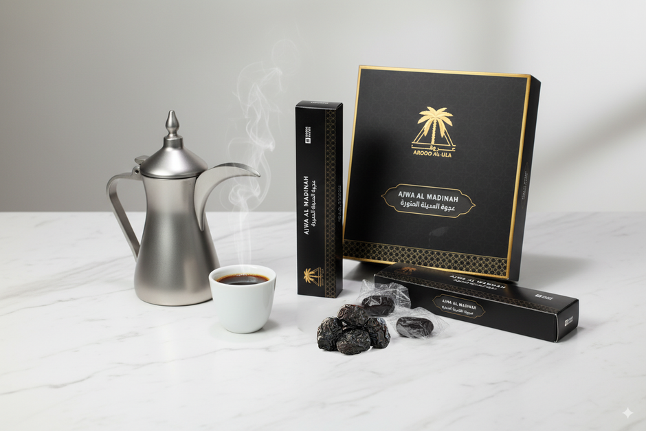 Ajwa Al Madina Dates – 12 Packs (7 Pieces Each) – Premium Quality from Madina Saudi Arabia