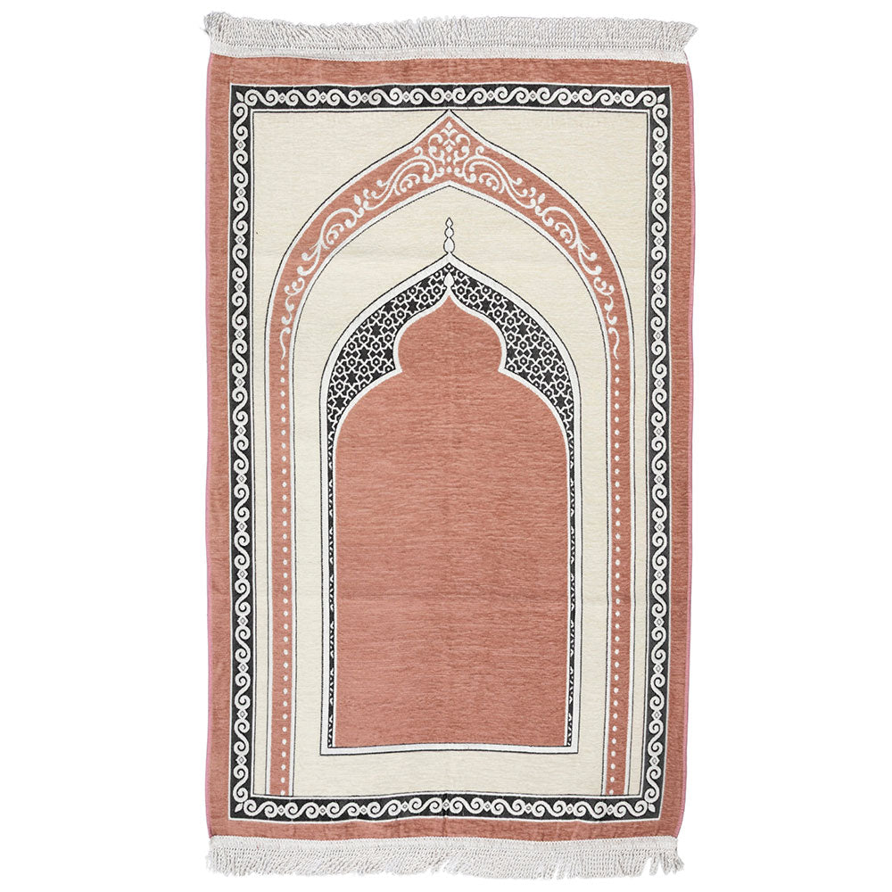 Premium Velvet Prayer Rug – Elegant Islamic Design with Multiple Color Options