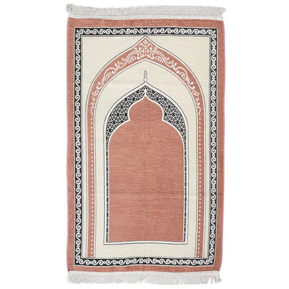 Premium Velvet Prayer Rug – Elegant Islamic Design with Multiple Color Options