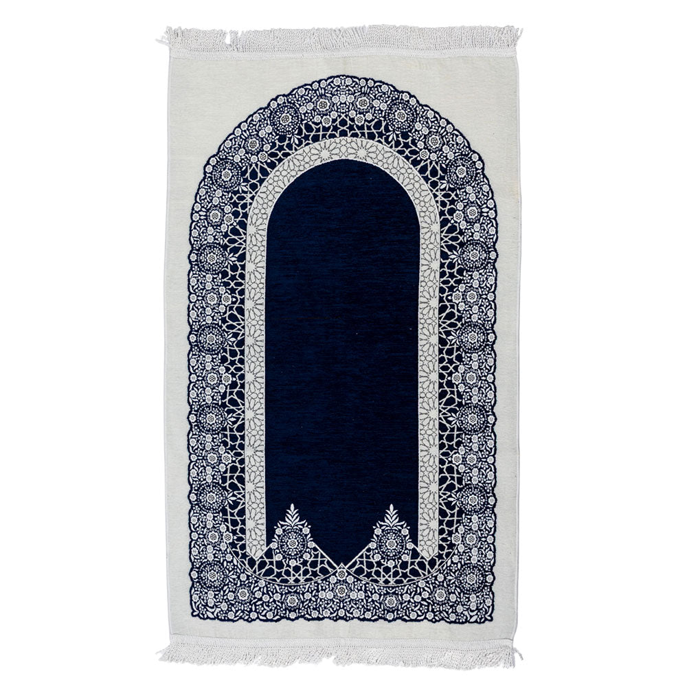 Premium Velvet Islamic Prayer Rug – Classic Mihrab Design | Soft, Elegant & Travel-Friendly