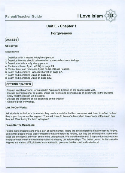 I Love Islam Teacher/Parent Guide: Level 5