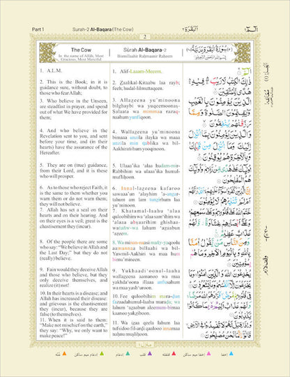 The Holy Qur’an: Colour-Coded Arabic Text and Transliteration with English Translation