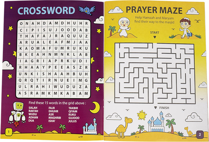 My Salah Mat for Kids - Smart interactive Prayer Mat for learning Salah, Surah, Wudu and Duas - Islamic prayer mat with 10 languages, Salah Translation, 25 Touch Keys and padded mat for Kids 3+ (Blue) (Returned: Like New)