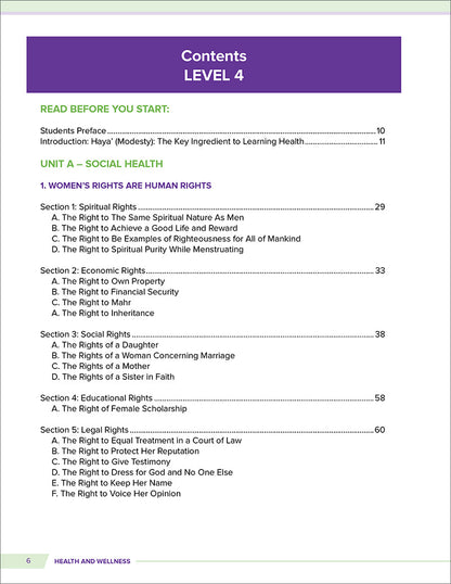 Health and Wellness (From an Islamic Perspective) Level 4