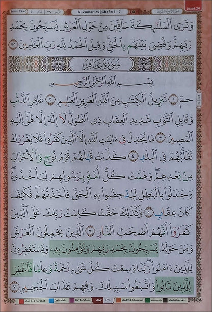Al-Quran Al-Karim: Mushaf Al-Kubra Waqaf & Ibtida' - Color Coded Tajweed (Size A3)