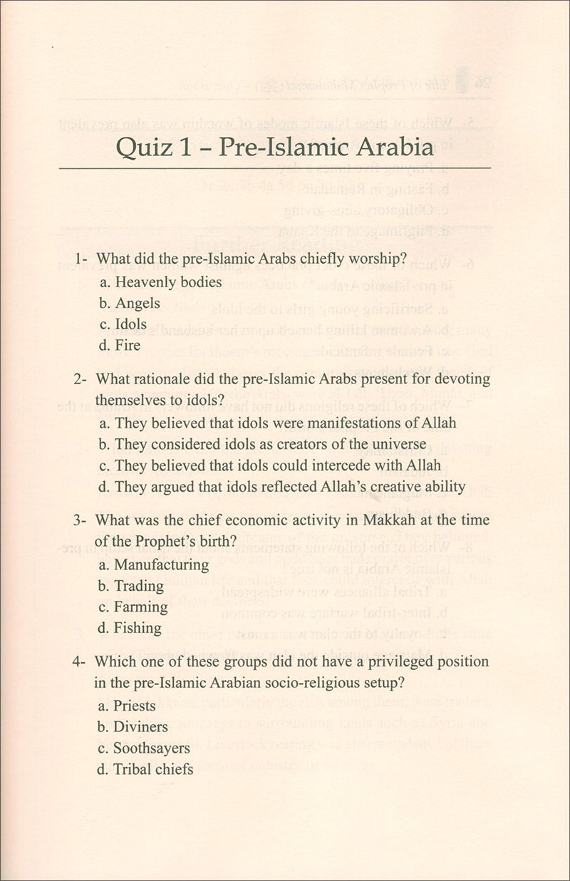 Life of Prophet Muhammad (SA) Quiz Book السيرة النبوية: أسئلة وأجوبة للنشء