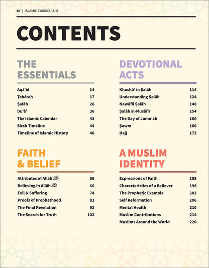 An Nasihah Islamic Curriculum Further Studies