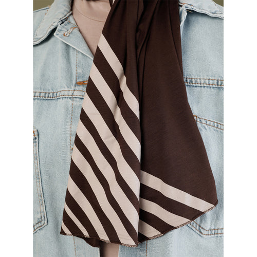 Turkish Combed Cotton Striped Shawl Powder - Turkish Elegance and Comfort in Every Thread