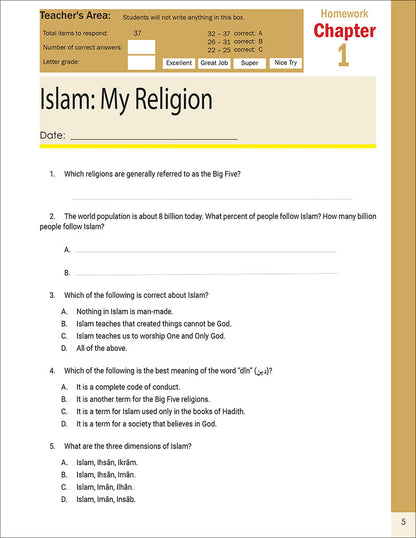 The Message of Islam Workbook: Level 4