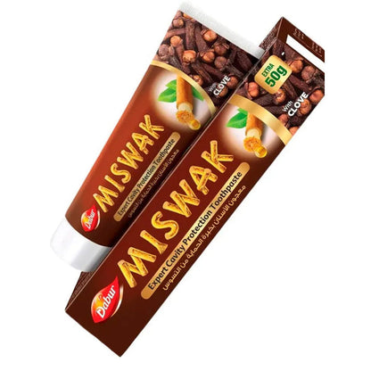 Dabur Miswak Herbal Toothpaste with clove (Net Weight: 120g + 50g Free)