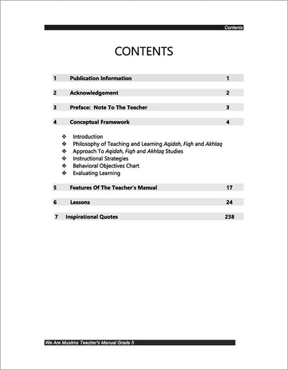 We Are Muslim Teacher's Manual: Grade 5 (Spiral Binding)