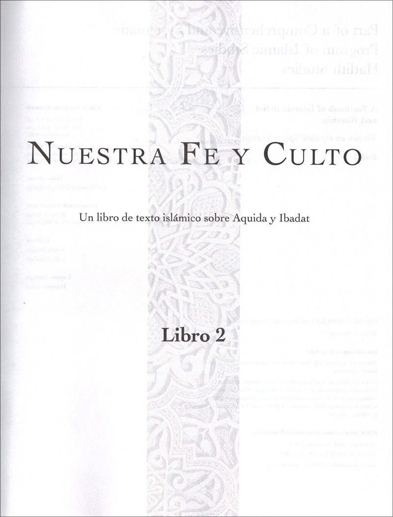 Nuestra Fe y Culto- Our Faith & Worship Vol-2 (Spanish)