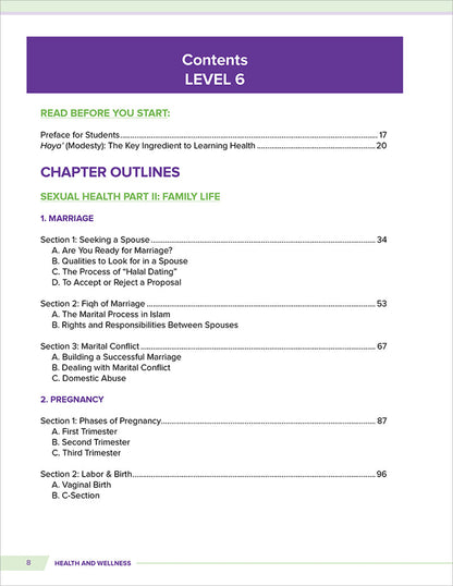 Health and Wellness (From an Islamic Perspective) Level 6