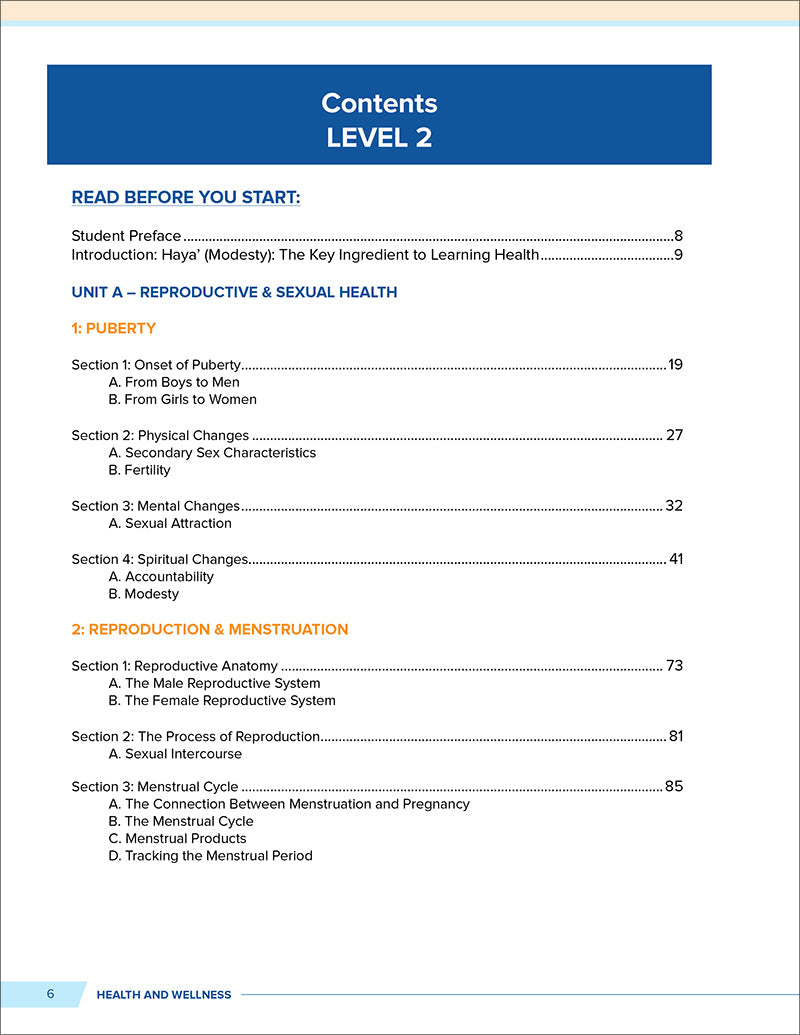 Health and Wellness (From an Islamic Perspective) Level 2