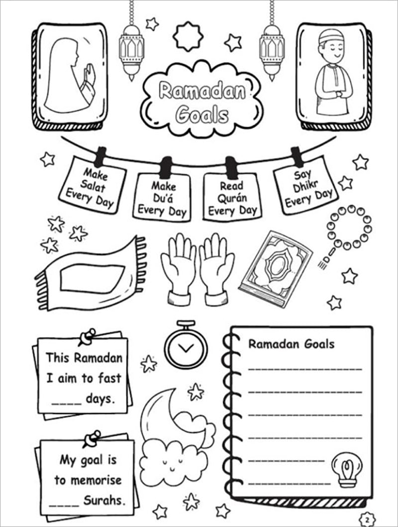 Ramadan Coloring & Activity Book (Set of 3 Books & Coloring Book)